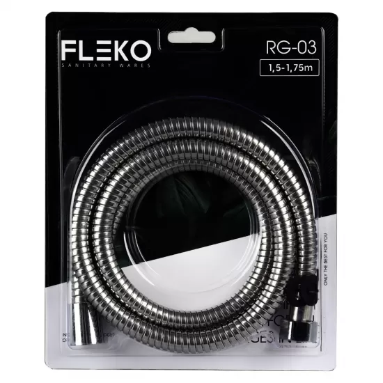 Furtun de dus flexibil din otel inoxidabil, Lungime 175cm FLEKO RG-03-A Furtun de dus flexibil din otel inoxidabil, Lungime 175cm FLEKO RG-03-A