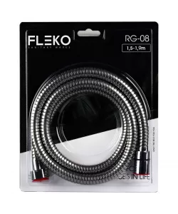 Furtun de dus flexibil din otel inoxidabil, Lungime 190 CM FLEKO RG-08-A Furtun de dus flexibil din otel inoxidabil, Lungime 190 CM FLEKO RG-08-A