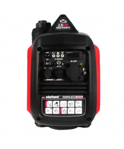 Generator cu Invertor ESG-2000 ELEFANT, Ieșire curent 2,3 kW, Siguranță de pornire, indicator de benzină, porturi USB Generator cu Invertor ESG-2000 ELEFANT, Ieșire curent 2,3 kW, Siguranță de pornire, indicator de benzină, porturi USB