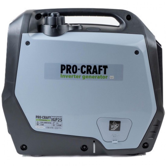 Generator invertor in 4 timpi, monocilindric, cu racire fortata cu aer PROCRAFT IGP25 Generator invertor in 4 timpi, monocilindric, cu racire fortata cu aer PROCRAFT IGP25