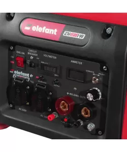 Generator invertor cu sudură ELEFANT ZH4500i-W, Iesire curent 3,3 kW, Siguranta de pornire, Indicator de benzina, Invertor de sudura incorporat Generator invertor cu sudură ELEFANT ZH4500i-W, Iesire curent 3,3 kW, Siguranta de pornire, Indicator de benzina, Invertor de sudura incorporat