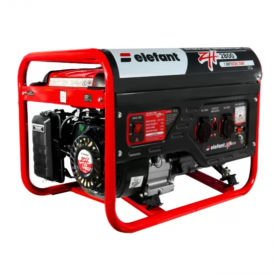 Generator pe benzina ZH2800 ELEFANT, iesire curent 2,8 kW,7 CP, Siguranță de pornire, indicator de benzină, voltmetru, întrerupător de curent Generator pe benzina ZH2800 ELEFANT, iesire curent 2,8 kW,7 CP, Siguranță de pornire, indicator de benzină, voltmetru, întrerupător de curent