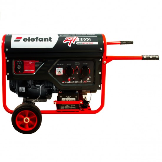 Generator pe benzina ZH5500 ELEFANT Ieșire curent 5,5 kW, siguranță de pornire, indicator de benzină