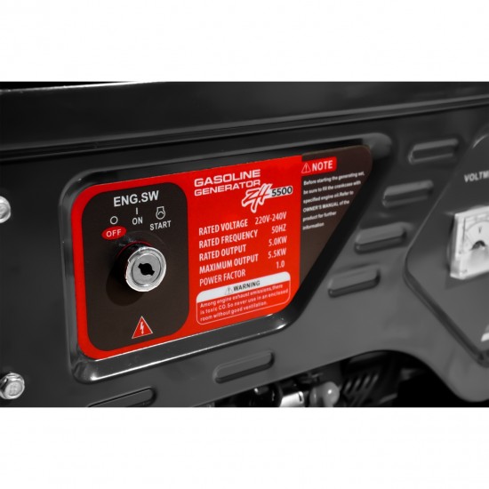 Generator pe benzina ZH5500 ELEFANT Ieșire curent 5,5 kW, siguranță de pornire, indicator de benzină