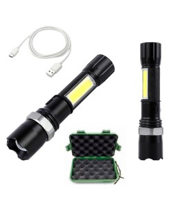 Lanterna din aluminiu LED cu zoom, acumulator si incarcare USB V-114984 VARGO