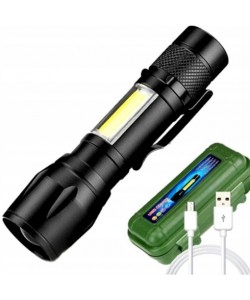 Lanterna din aluminiu LED cu zoom, acumulator si incarcare USB, VL676 V-111198 VARGO