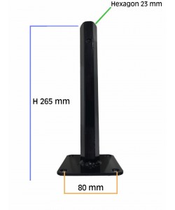 Manicot roata motocultor baza patrata (h 265mm - Hexagon 23mm)