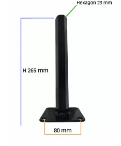 Manicot roata motocultor baza patrata (h 265mm - Hexagon 23mm)