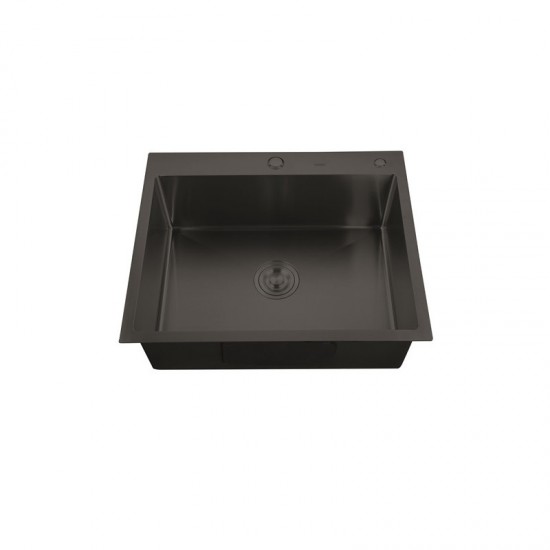 MIXXUS HM5843-215 NANO-BLACK (3.0/0.8) chiuveta bucatarie din inox
