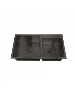 MIXXUS HM7849D-215 NANO-BLACK (3.0/0.8) chiuveta bucatarie din inox