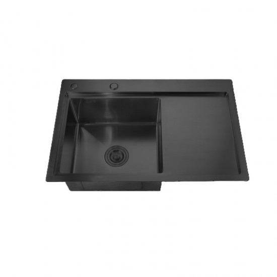 MIXXUS HM7849L-215 NANO-BLACK (3.0/0.8) chiuveta bucatarie din inox