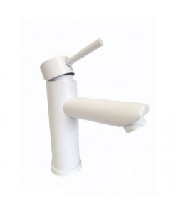 MIXXUS SUS-001-A WHITE baterie lavoar cu gura scurta din otel inoxidabil