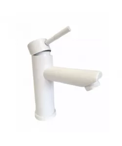 MIXXUS SUS-001-A WHITE baterie lavoar cu gura scurta din otel inoxidabil