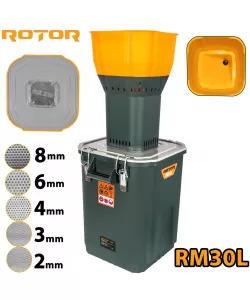 Moara electrica pentru cereale RM30L ROTOR, 19000 rot/min, 1200 W , 30 L