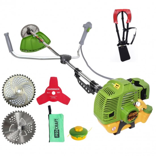 Motocoasa benzina Procraft T4200 Pro, 2 T, 5.6 CP, 9000rpm, 3 sisteme de taiere