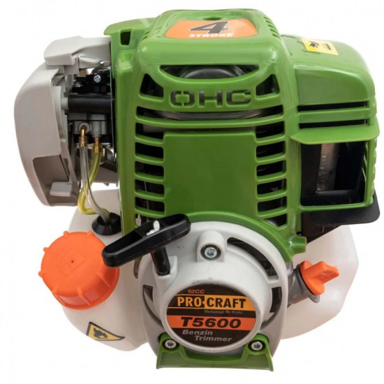 Motocoasa benzina Procraft T5600, 4T, 7.8CP, 9000 rpm, 3 sisteme de taiere
