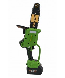 Motofierastrau cu acumulator Procraft PKA20, Li-ion, 20 V, 4.0 Ah, 4600 rotatii, Brushless, Lama 24 cm