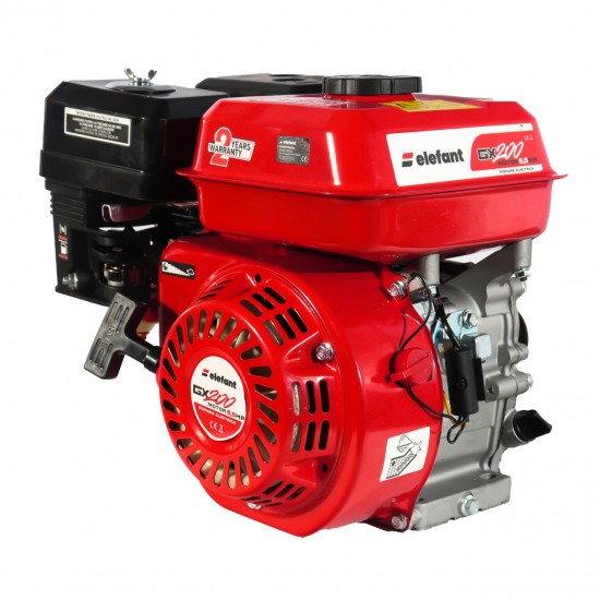Motor pe benzina Elefant GX200, 6.5 CP, 196 cc, Profesional 4 timpi, Ax 20 mm