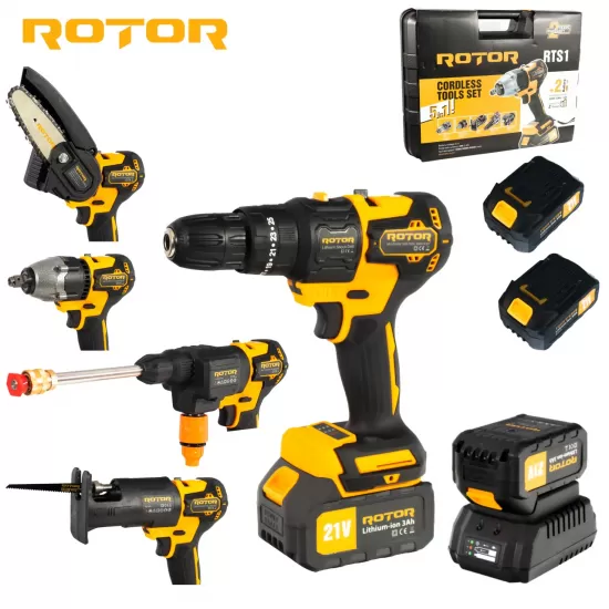 Multifunctional 5 in 1 pe acumulator ROTOR RTS1, 24000 rot/min, 21V/3Ah, Brushless Multifunctional 5 in 1 pe acumulator ROTOR RTS1, 24000 rot/min, 21V/3Ah, Brushless
