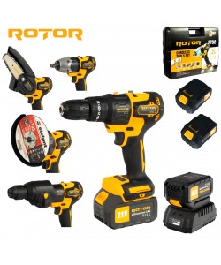 Multifunctional 5 in 1 pe acumulator ROTOR RTS2 , 24000 rot/min, 21V/3Ah, Brushless