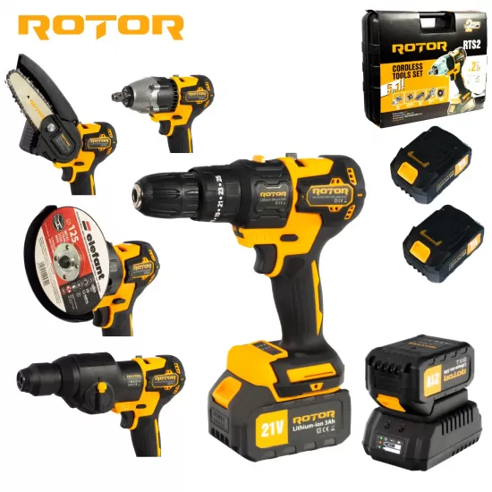 Multifunctional 5 in 1 pe acumulator ROTOR RTS2 , 24000 rot/min, 21V/3Ah, Brushless Multifunctional 5 in 1 pe acumulator ROTOR RTS2 , 24000 rot/min, 21V/3Ah, Brushless