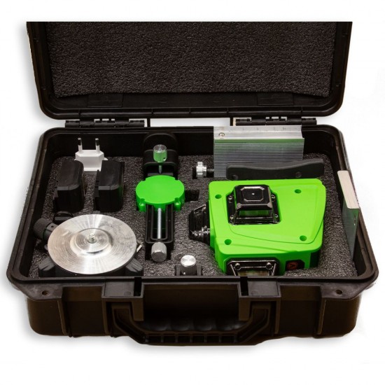 Nivela Laser Procraft LE-4G, fascicul verde, 2 acumulatori /4Ah, telecomanda, accesorii suport