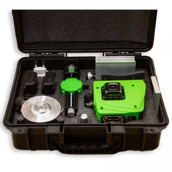 Nivela Laser Procraft LE-4G, fascicul verde, 2 acumulatori /4Ah, telecomanda, accesorii suport