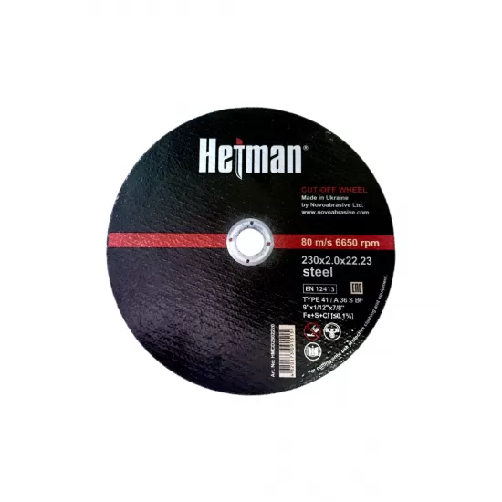 PENTRU METAL INOX Disc Abraziv GETIMAN 41 14A 230 2,0 22.23 PENTRU METAL INOX Disc Abraziv GETIMAN 41 14A 230 2,0 22.23