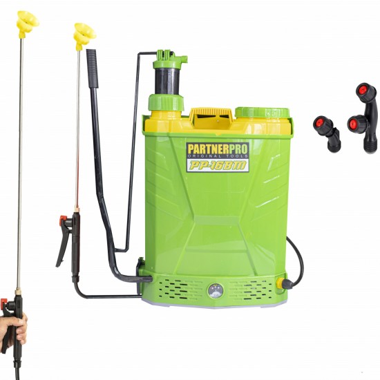 Pompa de stropit cu acumulator 2 in 1, 16L, PARTNERPRO, produsul contine taxa TV 2.2 lei, 6 kg