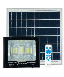 Proiector cu panou solar si telecomanda 200 W 6500 K V-11792 VARGO