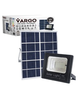 Proiector cu panou solar si telecomanda 25W 6500 K V-111874 VARGO