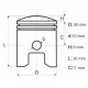 PS1002 SET PISTON MS180, Elefant