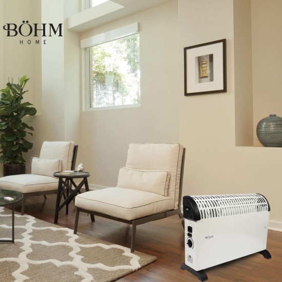 Radiator electric cu ventilator turbo BL01S BÖHM, 2000 W, Suprafața de încălzire 20-25 m²