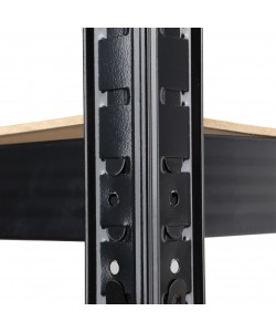 Raft Negru 90Wx45Dx180Hcm pentru depozitare din otel ROTOR