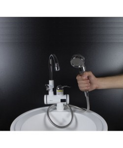 Robinet electric Aquatic Elefant SC30H35X Para dus, 3000W, Afisaj LED, Cartus ceramic, Temperatura apa 30-40 grade