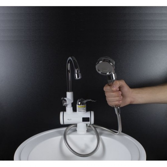 Robinet electric Aquatic Elefant SC30H35X Para dus, 3000W, Afisaj LED, Cartus ceramic, Temperatura apa 30-40 grade