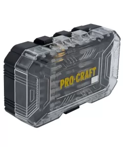 Set biti PROCRAFT BS-37 , 37 piese , biti , adaptoare priza ,chei cu piulita