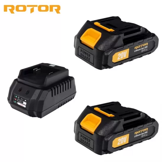 Set incarcator 20V cu acumulator 20V/2Ah RCB-20V ROTOR Set incarcator 20V cu acumulator 20V/2Ah RCB-20V ROTOR