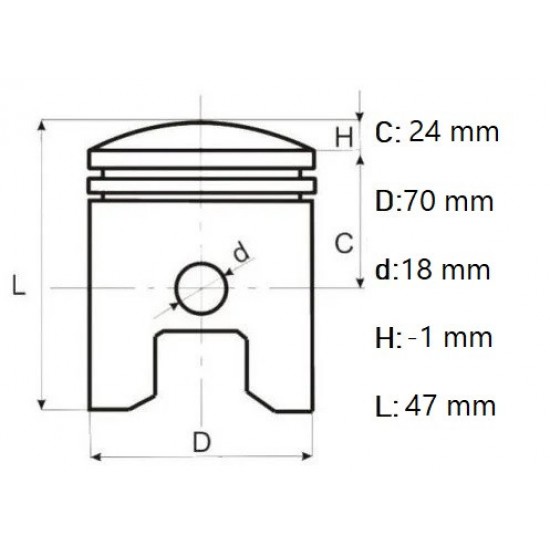 Set piston generator Honda GX 200/ generator chinezesc 7hp/ motocultor, Elefant