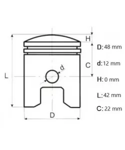 Set piston HUS365, Elefant Set piston HUS365, Elefant