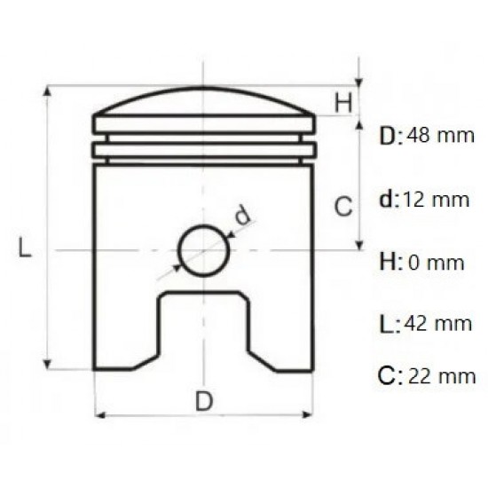Set piston HUS365, Elefant