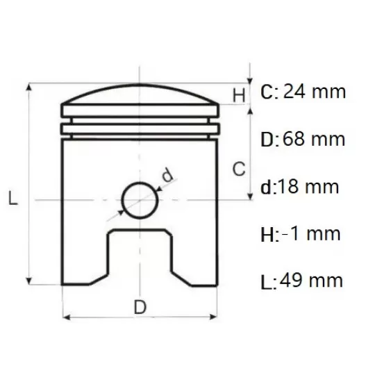 Set piston segmenti generator Honda GX160/ generator chinezesc 5.5hp, motocultor, Elefant