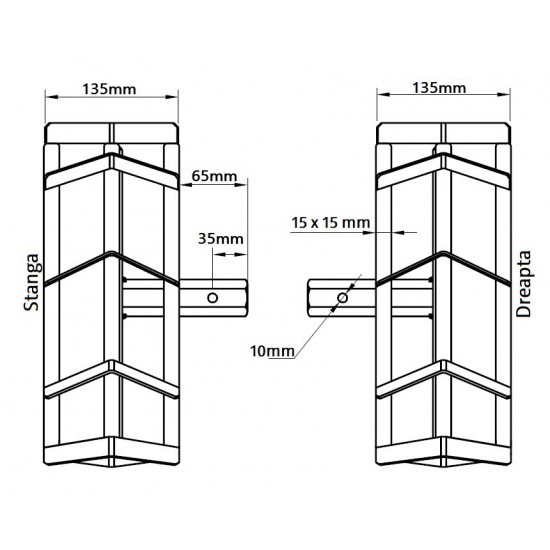 Set roti metalice 300x135 cu manicot, 23 de axe, Elefant