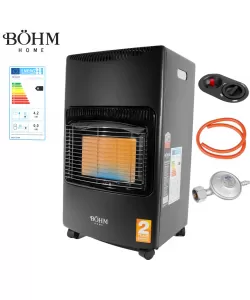 Soba pe gaz GPL BÖHM BF-003A , 4,20 kW , 3 trepte de putere , 20-80 m², Regulator GPL + Furtun GPL 1,5 m Soba pe gaz GPL BÖHM BF-003A , 4,20 kW , 3 trepte de putere , 20-80 m², Regulator GPL + Furtun GPL 1,5 m