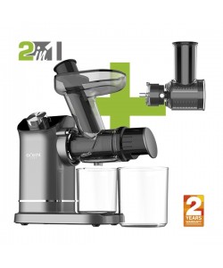 Storcător de fructe și legume cu presare la rece și răzătoare multifuncțională, 150 W,Material Fără BPA, BÖHM BM1533SM Storcător de fructe și legume cu presare la rece și răzătoare multifuncțională, 150 W,Material Fără BPA, BÖHM BM1533SM