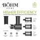 Storcător de fructe și legume cu presare la rece și răzătoare multifuncțională, 150 W,Material Fără BPA, BÖHM BM1533SM