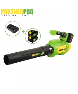 Suflanta pe acumulator PARTNERPRO PP8A519 , 2x20V 4Ah, 1 incarcator dublu, 9000-19000 RPM, 55 m/s Suflanta pe acumulator PARTNERPRO PP8A519 , 2x20V 4Ah, 1 incarcator dublu, 9000-19000 RPM, 55 m/s
