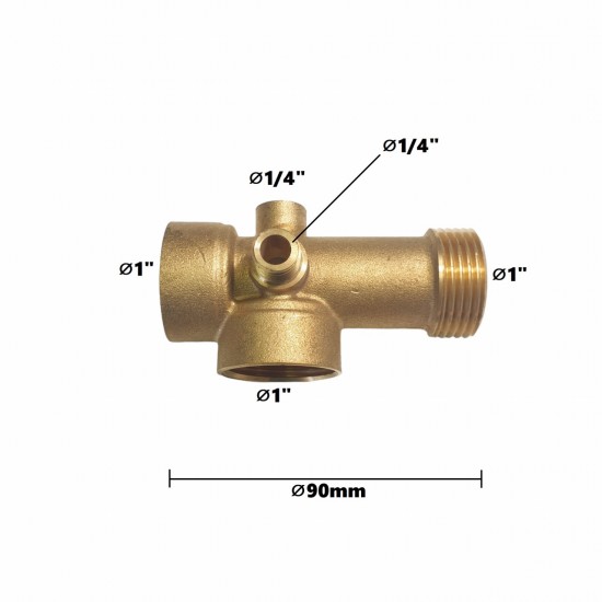Teu de lagatura din alama cu 5 cai 9cm 170g, Elefant