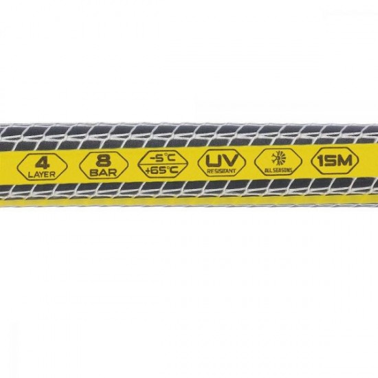 TM-GH415C Tough master Garden Hose, 1/2" 4 layers, 15m roll, Non-Torsio