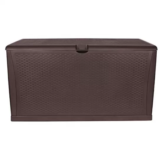 TM-SBR46H TOUGH MASTER 460L Storage Box Rattan style, coffee, hinges